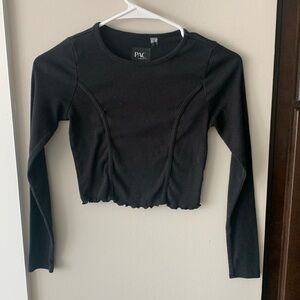 Pacsun black cropped long sleeve Size S